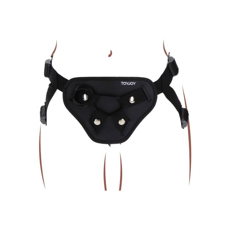 Imbracatura Strapless Get Real Deluxe — 3 Anelli Silicone, Nera