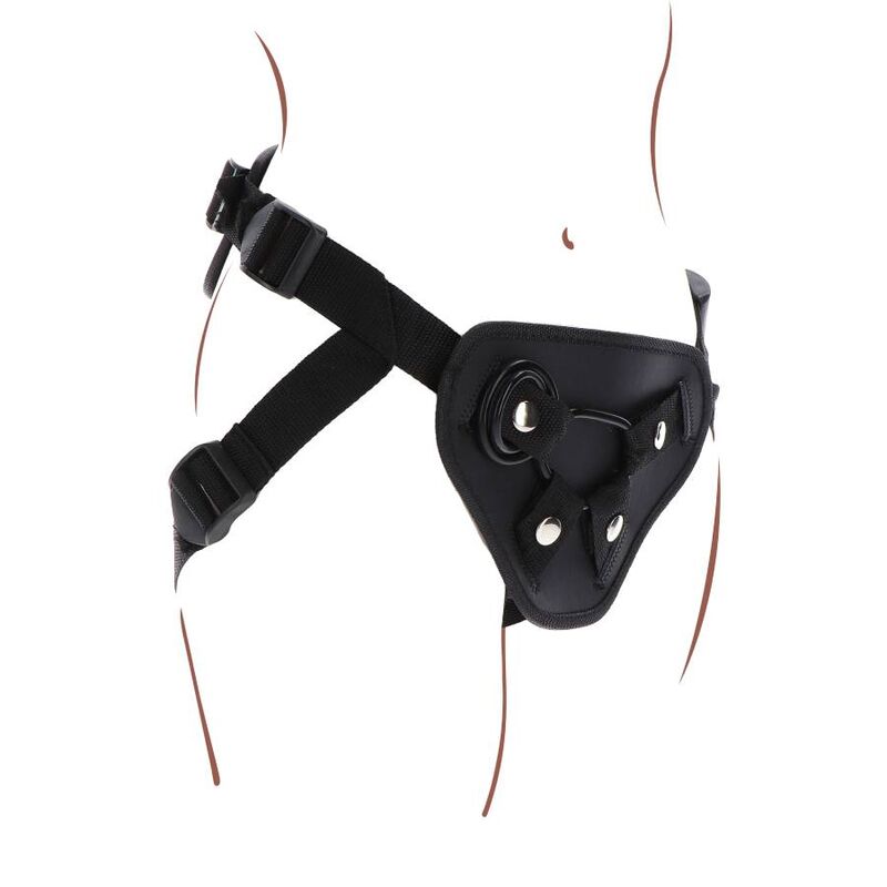 Imbracatura Strapless Get Real Deluxe — 3 Anelli Silicone, Nera