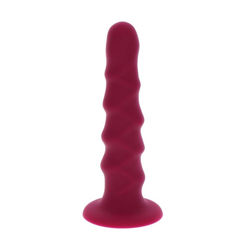 Dildo Realistico a Coste Get Real Dong — Silicone, 12 cm Rosso