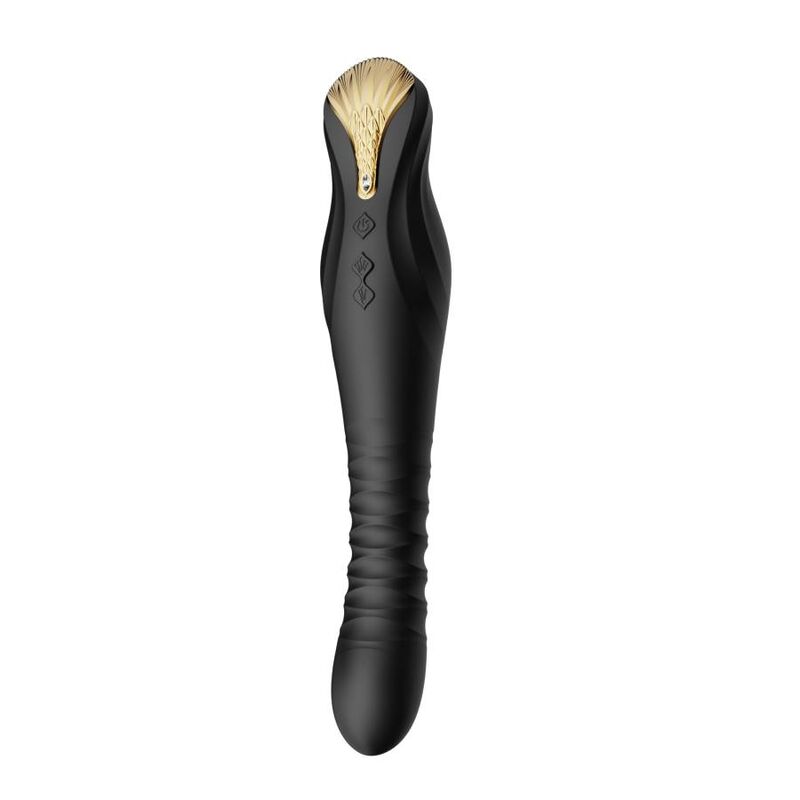 Vibratore Thrusting Zalo King — Silicone, Nero