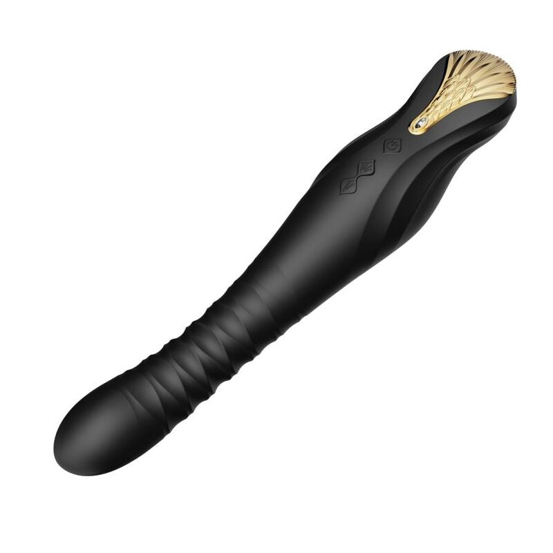 Vibratore Thrusting Zalo King — Silicone, Nero