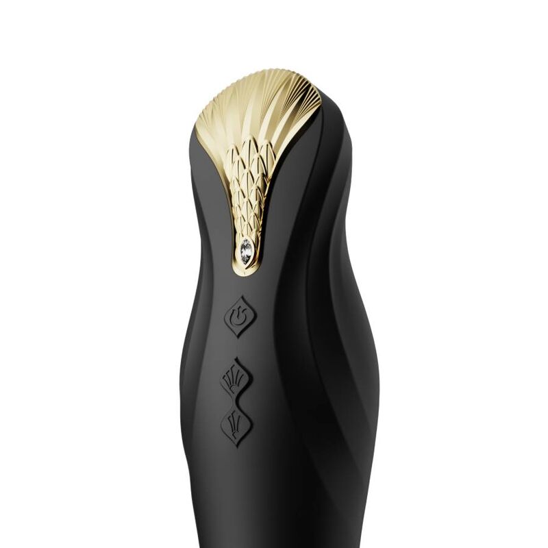Vibratore Thrusting Zalo King — Silicone, Nero
