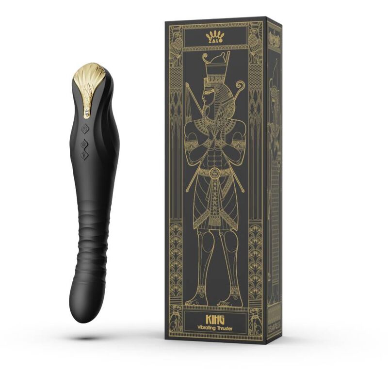 Vibratore Thrusting Zalo King — Silicone, Nero