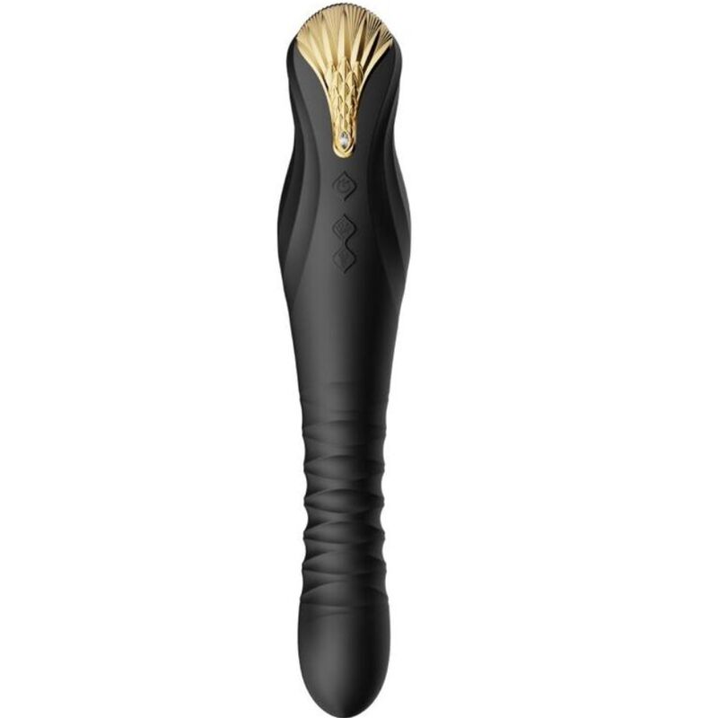 Vibratore Thrusting Zalo King — Silicone, Nero