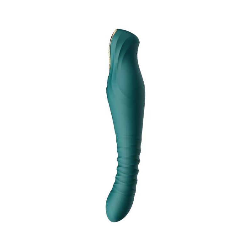 Vibratore Thrusting Zalo King — Silicone, Verde