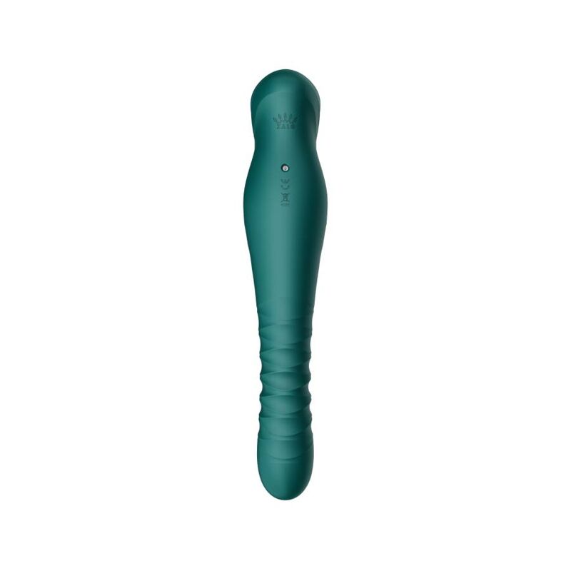 Vibratore Thrusting Zalo King — Silicone, Verde
