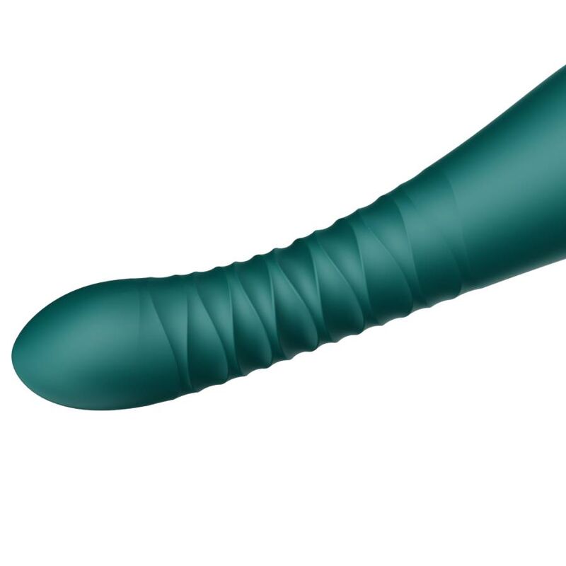Vibratore Thrusting Zalo King — Silicone, Verde