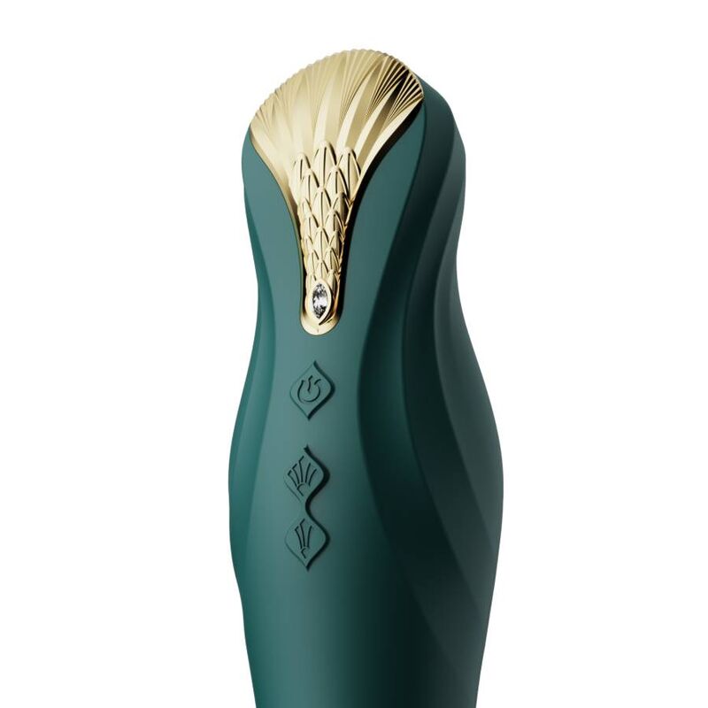 Vibratore Thrusting Zalo King — Silicone, Verde