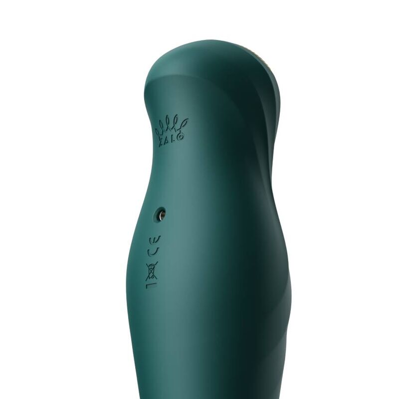 Vibratore Thrusting Zalo King — Silicone, Verde