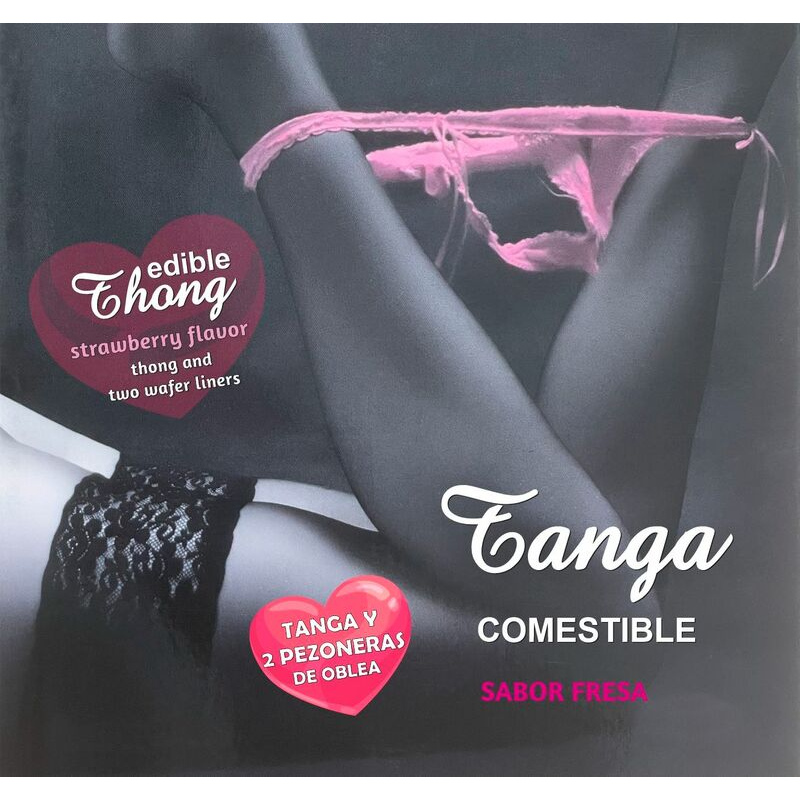 Lingerie Commestibile Fragola Hotflowers — Perizoma + 2 Copricapezzoli