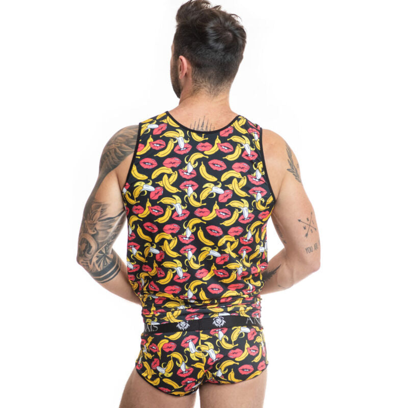 Top Sexy Uomo Lycra Anais Men Banana — Senza Maniche, XL