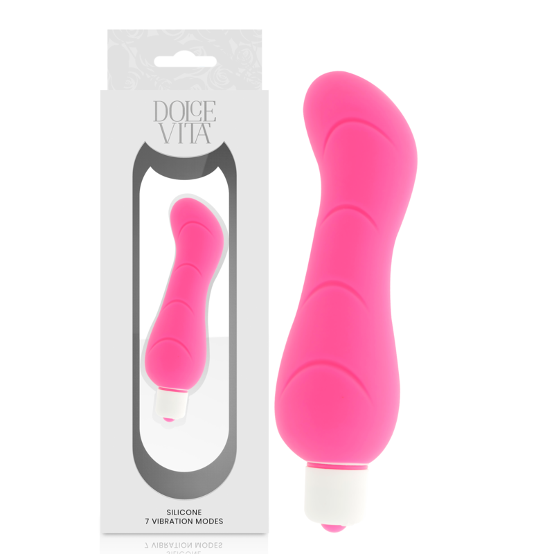 Vibratore Punto G Dolce Vita G-Spot — Silicone Rosa, 7 Modalità