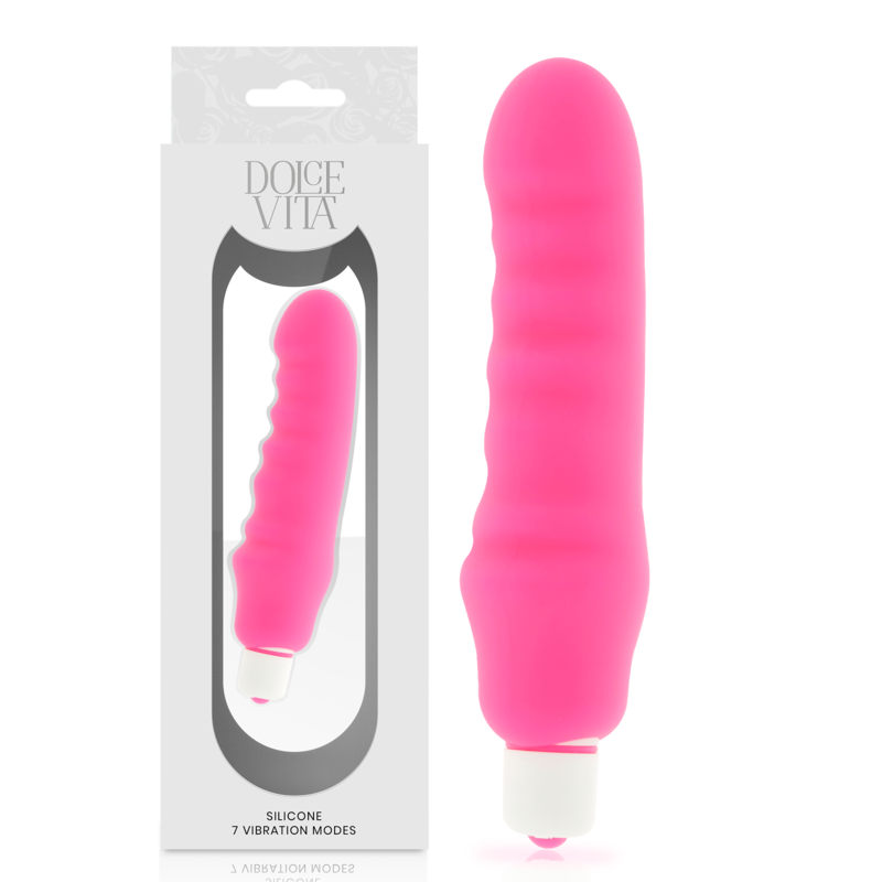 Vibratore Classico Dolce Vita Genius Pink — Silicone, 15 cm