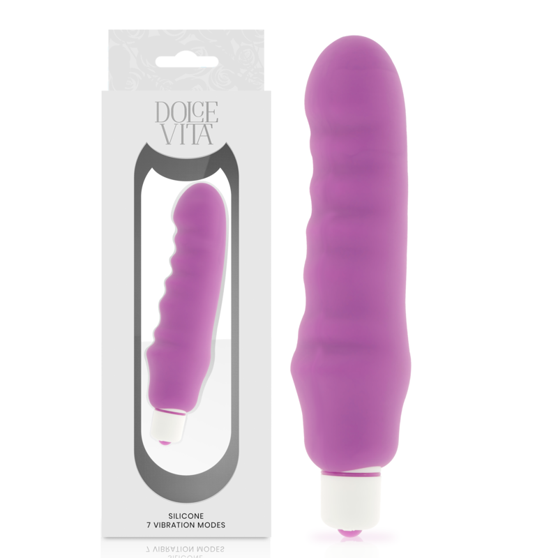 Vibratore Classico Dolce Vita Genius Purple — Silicone, 15 cm