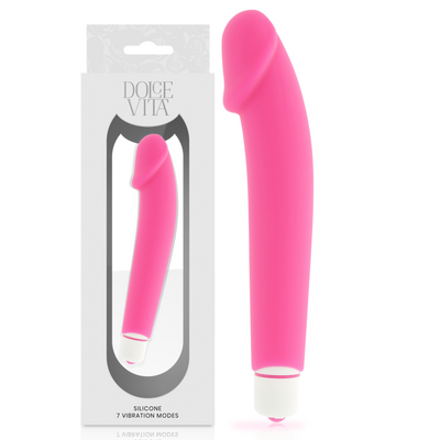 Vibratore Classico Dolce Vita Realistic — Silicone Rosa 15 cm