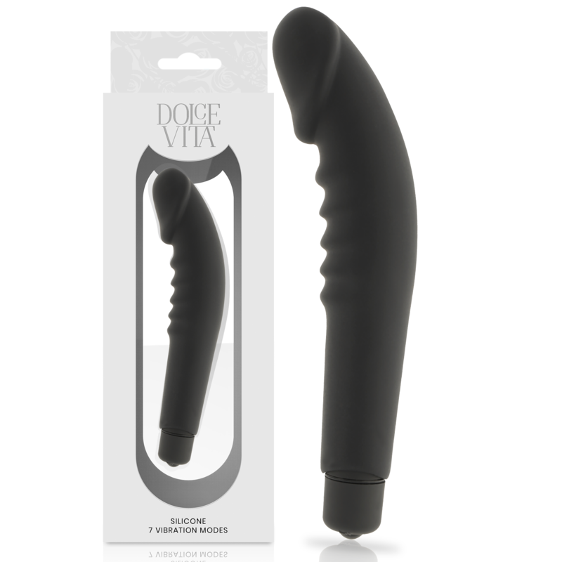 Vibratore Classico in Silicone Dolce Vita — 7 Modalità, 15 cm