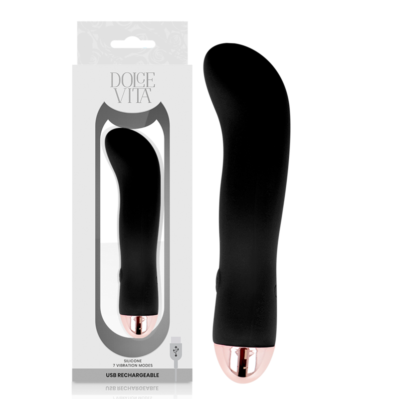 Vibratore Ricaricabile USB Dolce Vita Due — Silicone, 7 Velocità