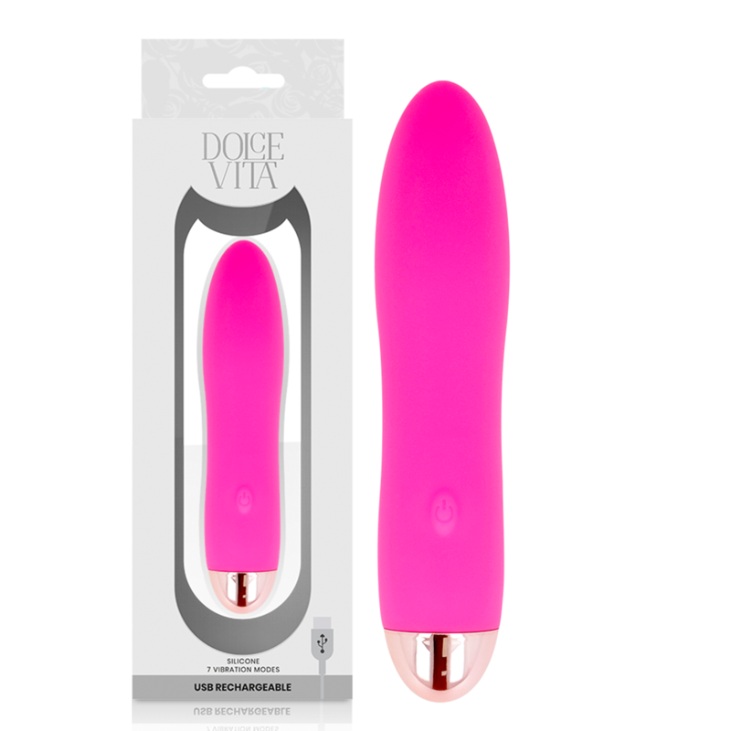 Vibratore Ricaricabile Dolce Vita Quattro — Silicone, 7 Velocità