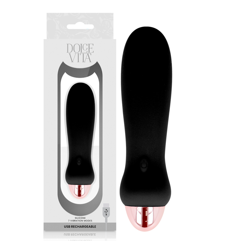 Vibratore Ricaricabile USB Dolce Vita Cinque — 7 Velocità, Nero