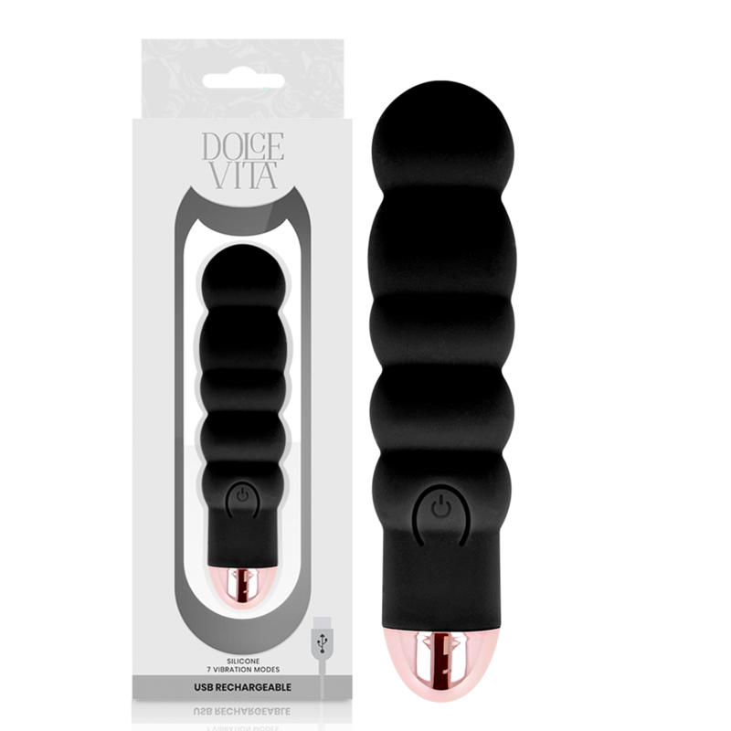 Vibratore Ricaricabile USB Dolce Vita Sei — 7 Velocità, Nero