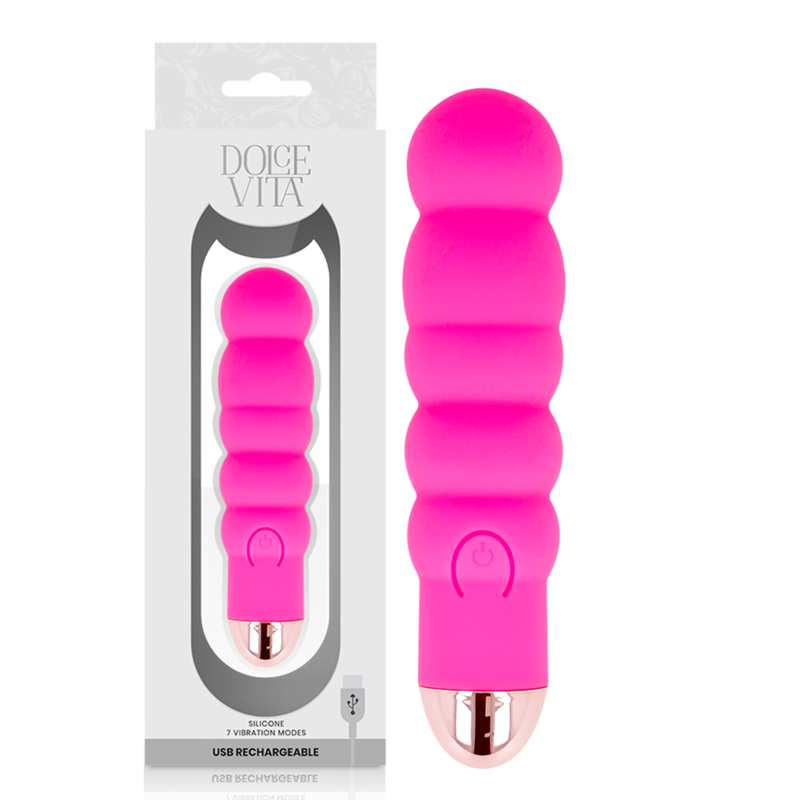 Vibratore Ricaricabile USB Dolce Vita Sei — Silicone, 7 Velocità