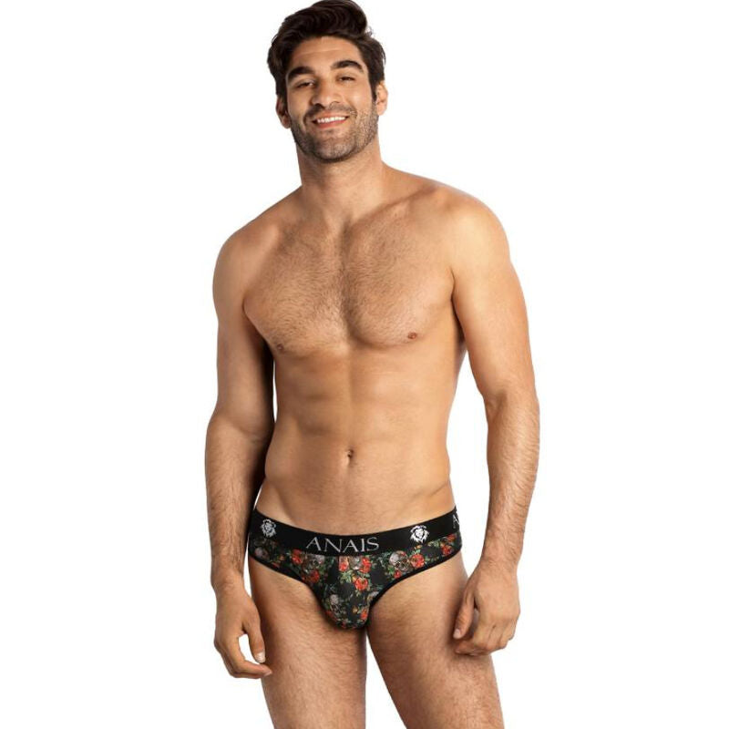 Slip Sexy da Uomo Anais Men Power — Modal Stampa Rose e Teschi