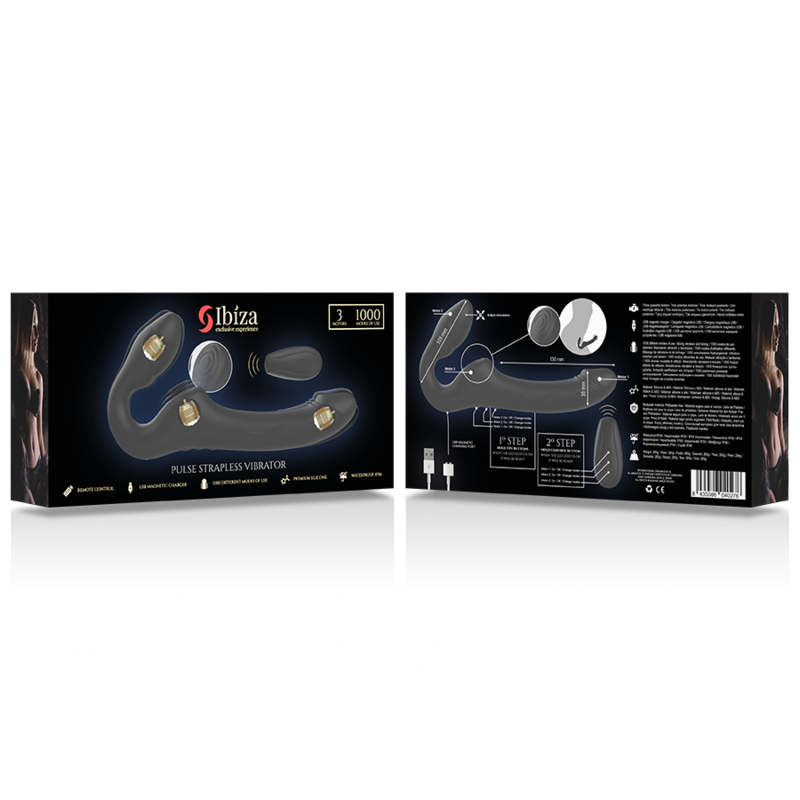 Imbracatura Strapless Vibrante Ibiza — Silicone, 3 Motori