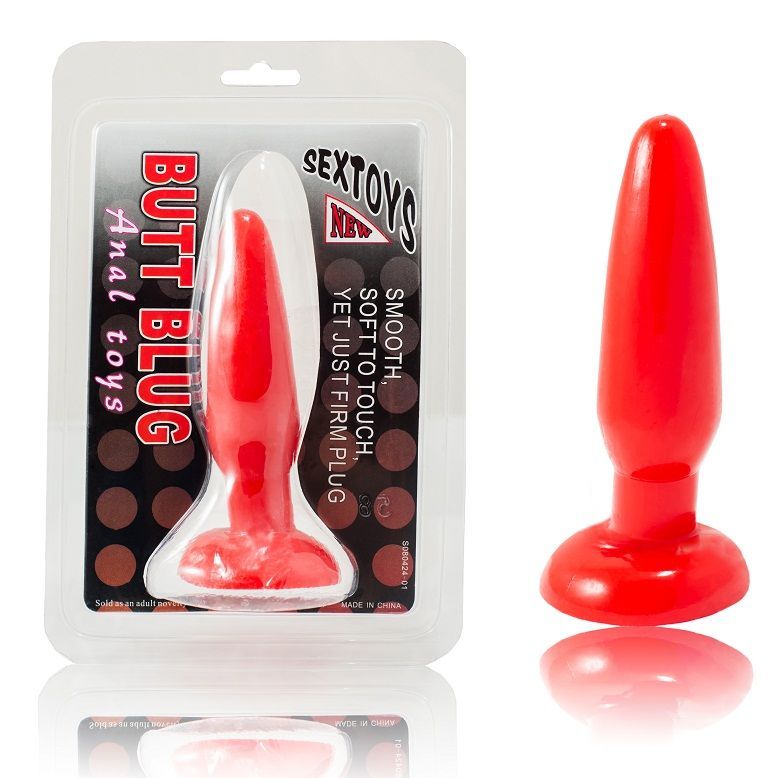 Plug Anale con Ventosa Baile — Gelatina 15 cm, Rosso