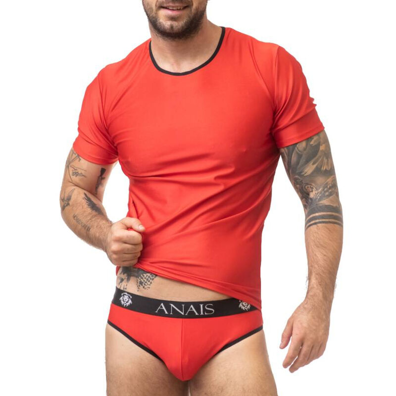 T-Shirt Uomo Erotica Anais Men Soul — Microfibra, Rosso/Nero
