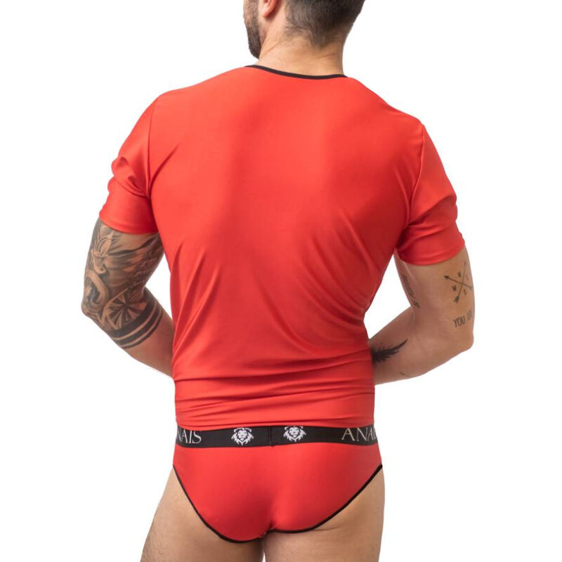 T-Shirt Uomo Erotica Anais Men Soul — Microfibra, Rosso/Nero