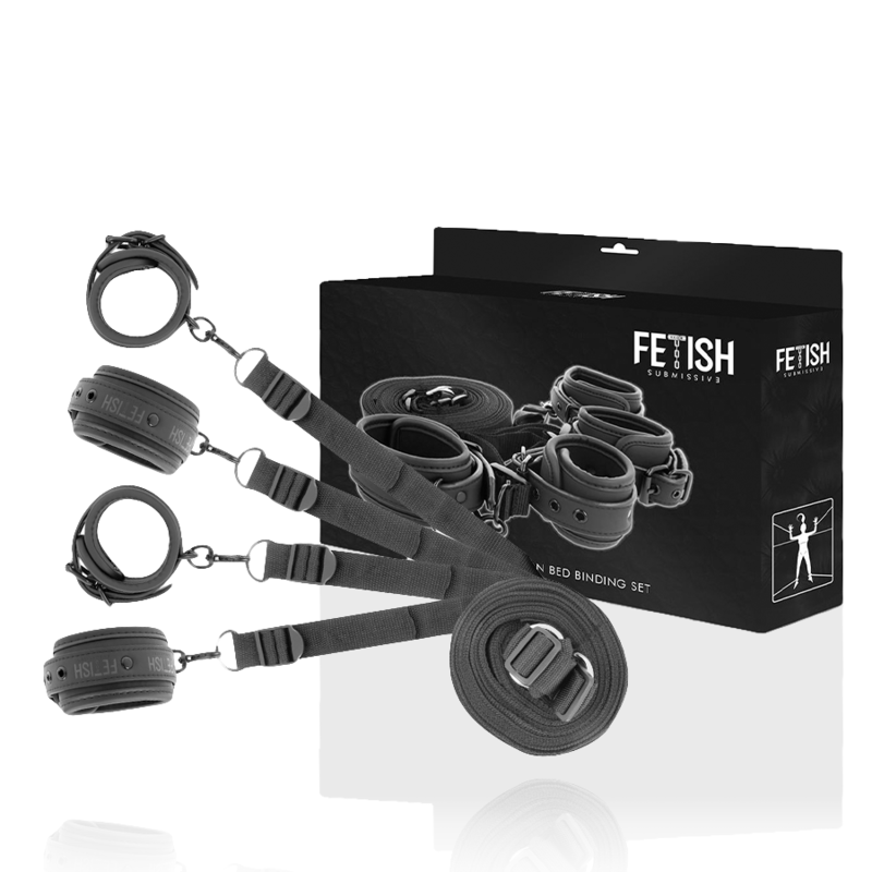 Kit Bondage Letto BDSM Fetish Submissive — Pelle Vegana