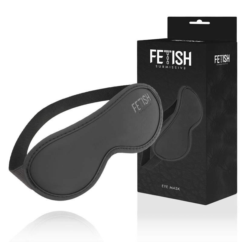 Maschera BDSM in Pelle Vegana Fetish Submissive — Con Fodera