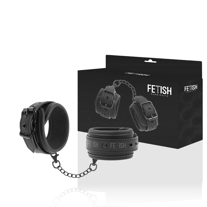 Manette BDSM in Pelle Vegana Fetish Submissive — Fodera Morbida