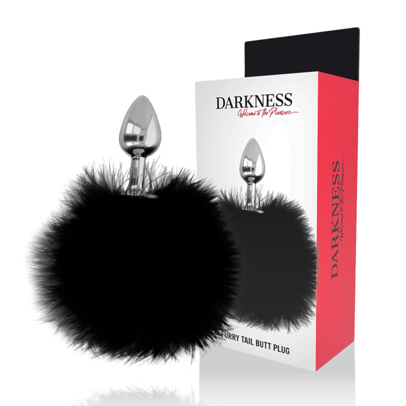 Plug Anale con Coda Darkness — 7 cm, Nero