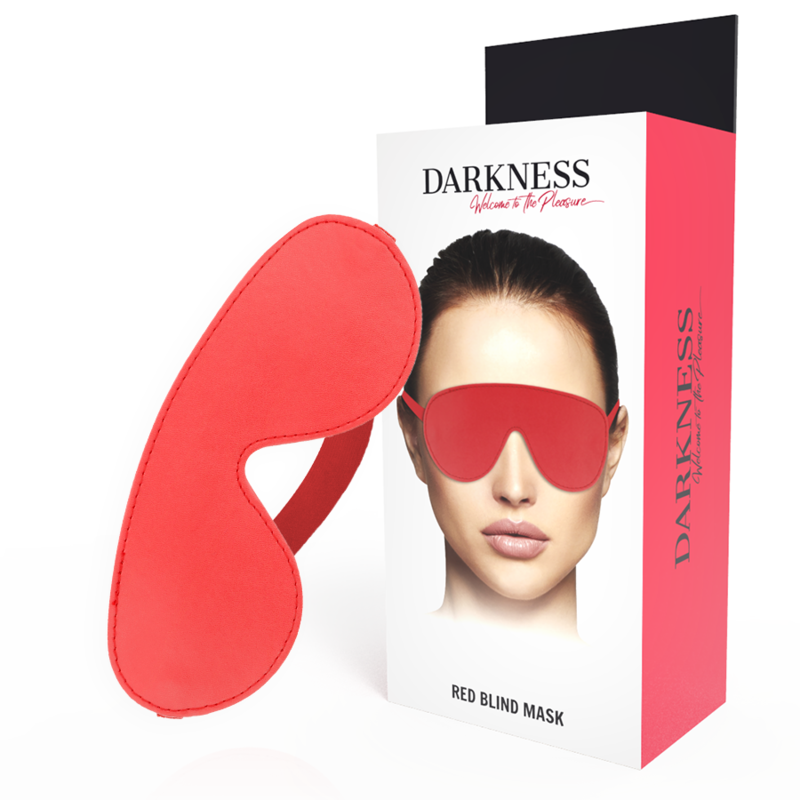 Benda per Occhi BDSM Darkness — PVC Rossa, Fascia Elastica