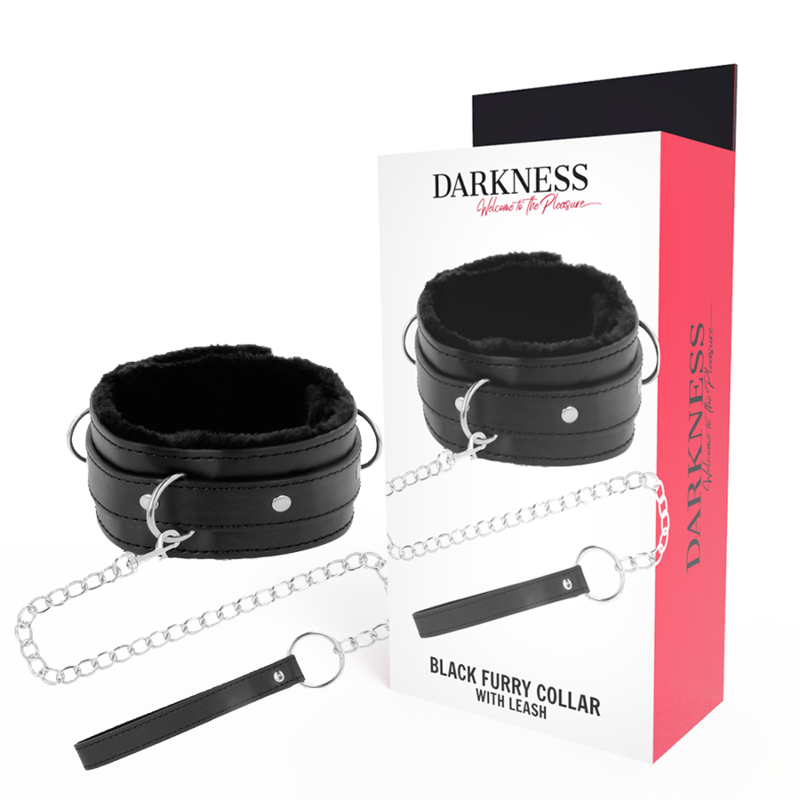 Collare BDSM Posturale Darkness — con Guinzaglio a Catena
