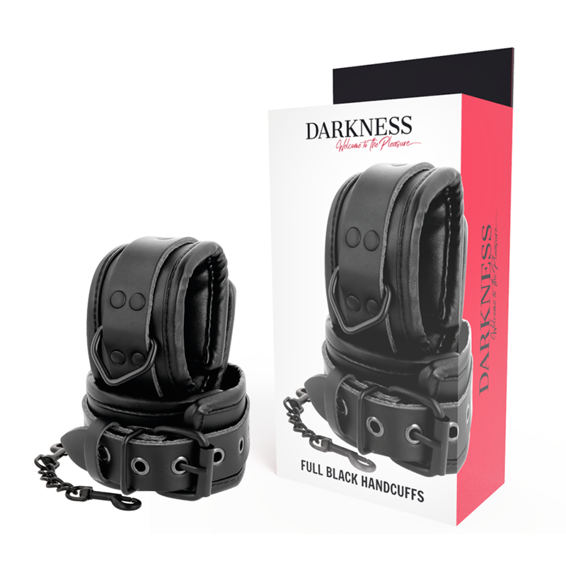 Manette BDSM Regolabili in Ecopelle Darkness — Polsi e Caviglie