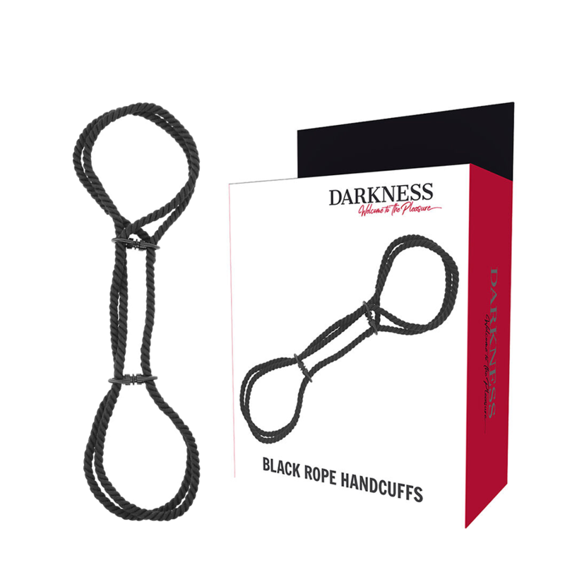 Manette Bondage in Corda di Cotone Darkness — Polsini o Caviglie