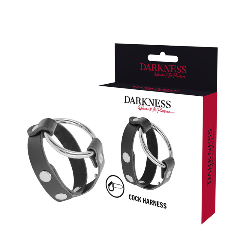 Anello Fallico BDSM per Pene e Testicoli Darkness — Metallo