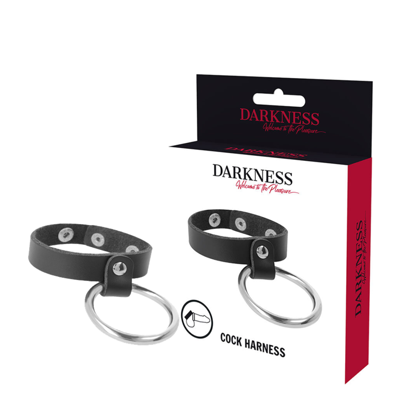 Anello Fallico Metallo Pene e Testicoli Darkness BDSM