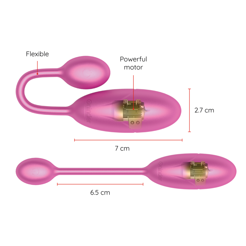 Uovo Vibrante con App Oninder Denver — Rosa, 7 cm