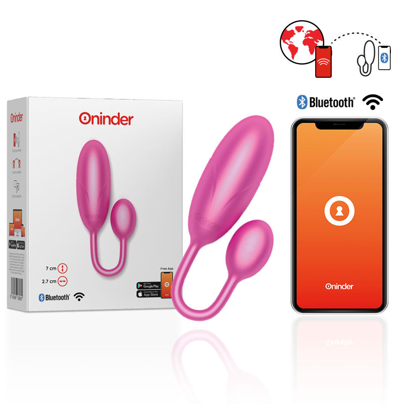 Uovo Vibrante con App Oninder Denver — Rosa, 7 cm