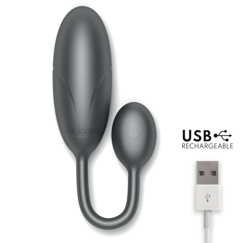 Uovo Vibrante con App Oninder Denver — Nero, 7 cm