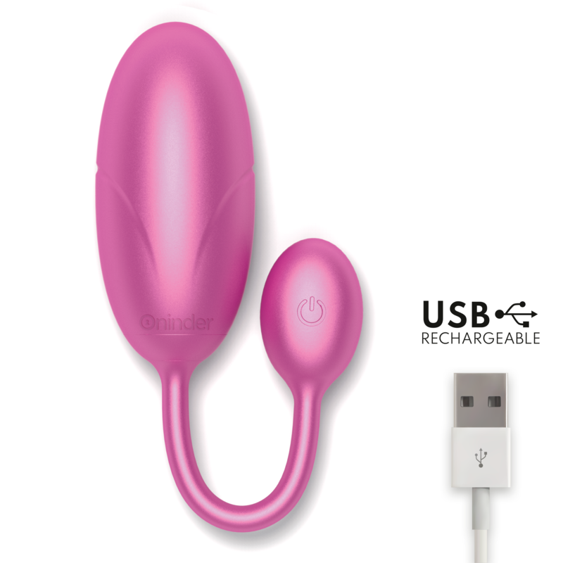 Uovo Vibrante con App Oninder Tokyo — Rosa, 7,5 x 3,2 cm