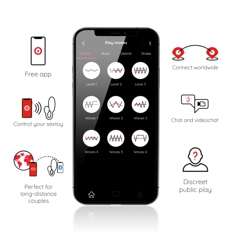 Uovo Vibrante con App Oninder Tokyo — 7,5 x 3,2 cm, Nero