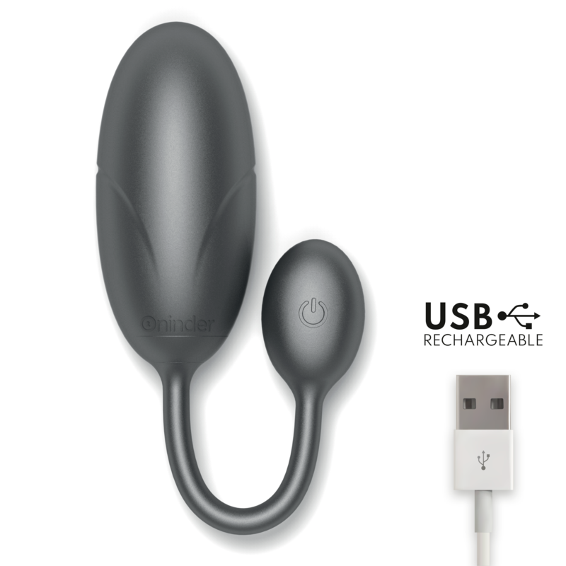 Uovo Vibrante con App Oninder Tokyo — 7,5 x 3,2 cm, Nero
