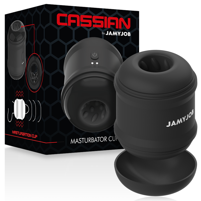 Masturbatore Maschile Vibrante Jamyjob Cassian — IPX7, Ricaricabile