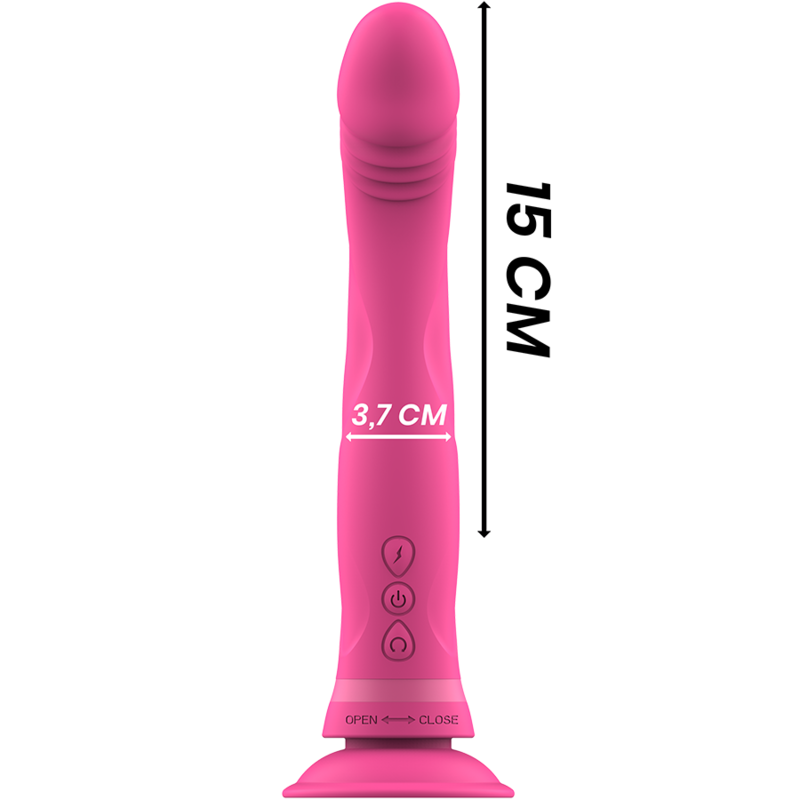 Dildo Vibrante con Ventosa Intense Michelangelo — Silicone Rosa