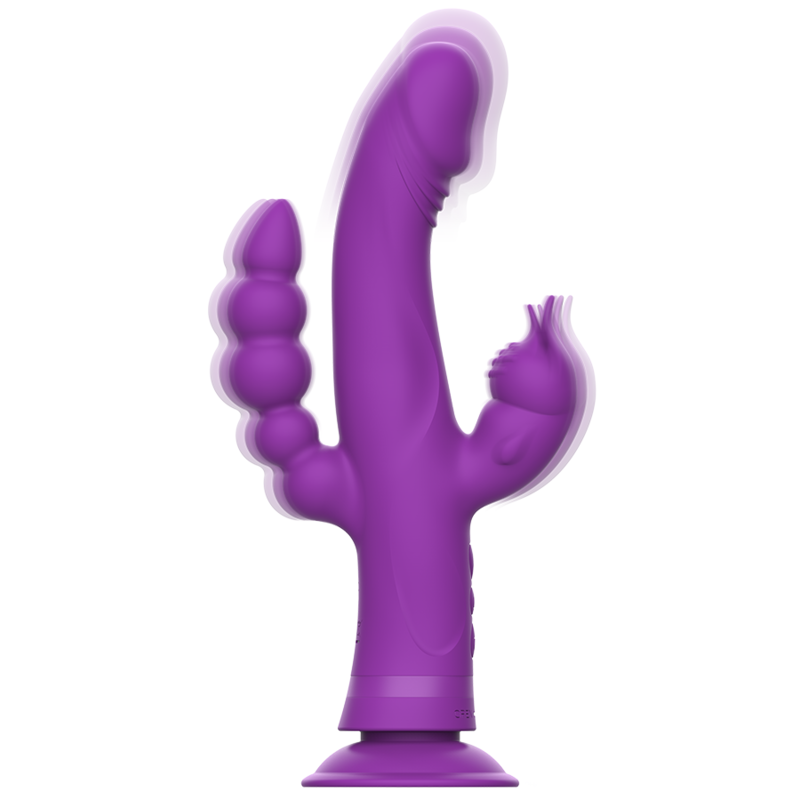 Vibratore Rabbit Triplo Motore Intense Casanova — Silicone, Viola