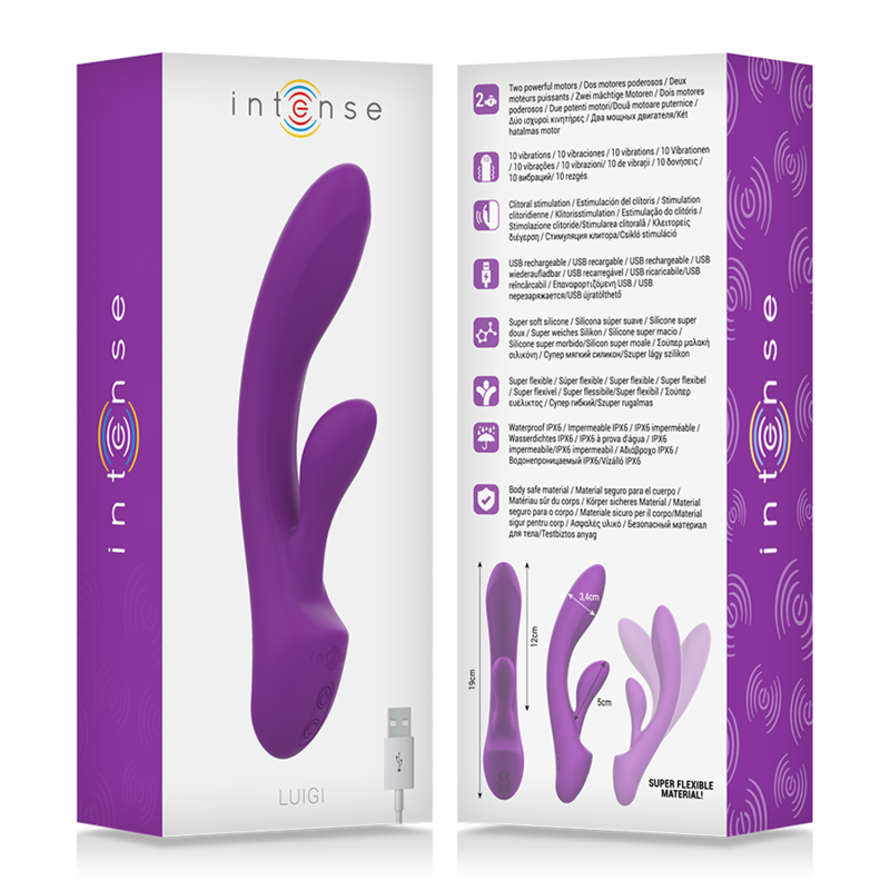 Vibratore Rabbit Intense Luigi — Silicone, Doppia Stimolazione